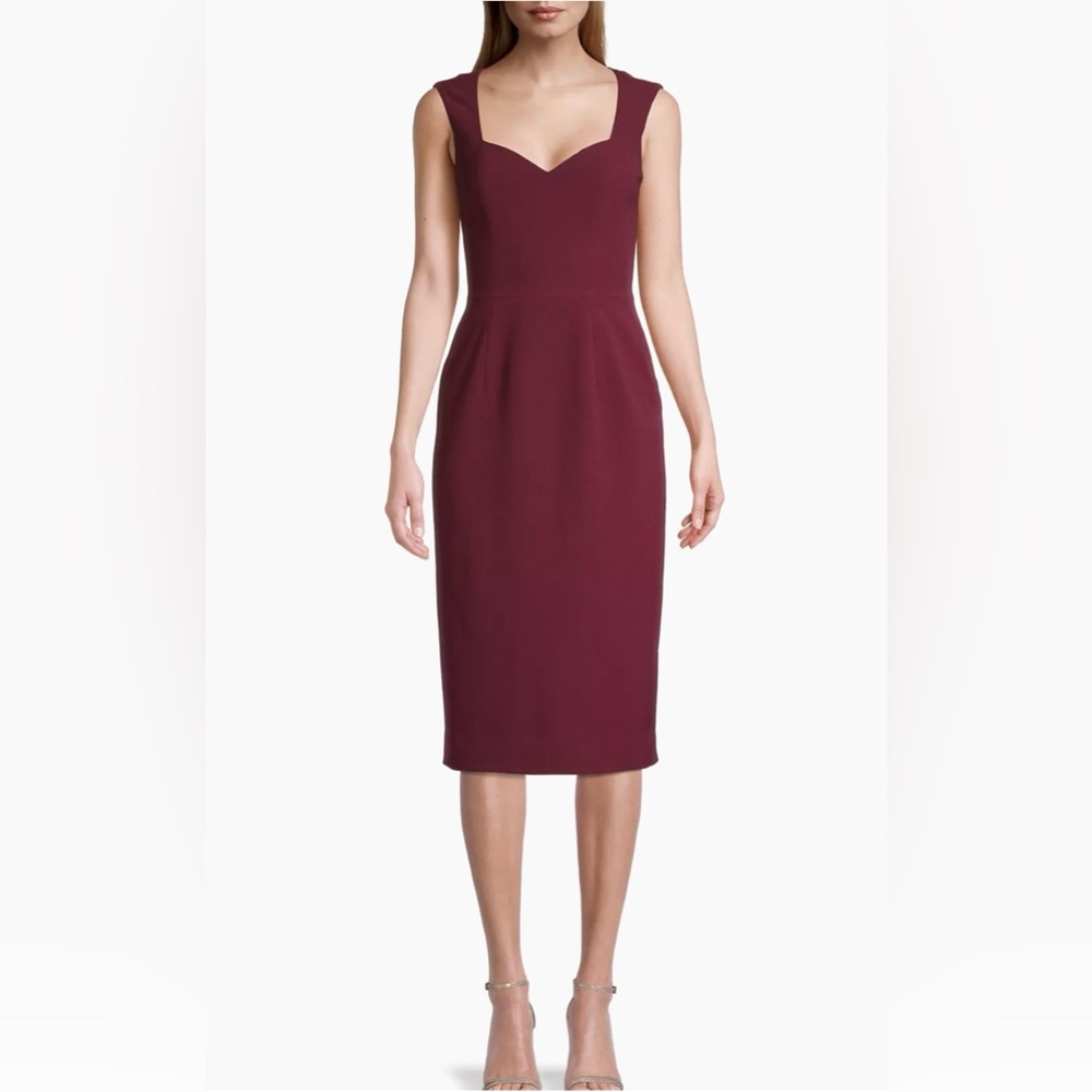 DRESS THE POPULATION NWT Burgundy Elle Sheath Dress Size XXL